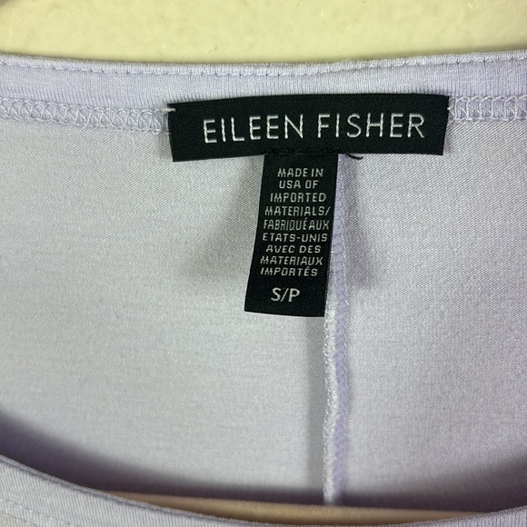 Eileen Fisher Lilac Light Purple Short Sleeve Top Shirt size small - Picture 3 of 9